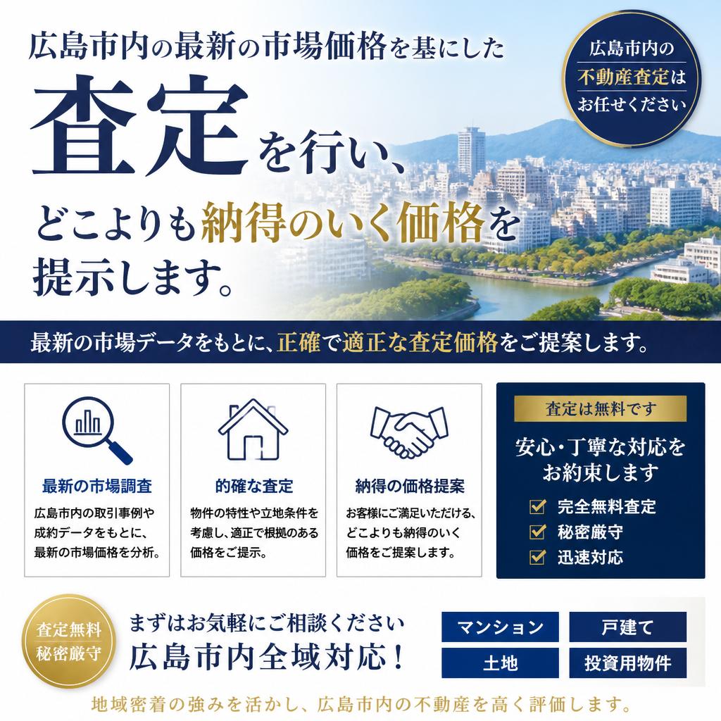 広島の市場価格に基づく査定